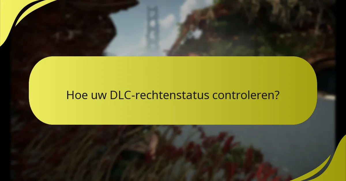 Hoe uw DLC-rechtenstatus controleren?