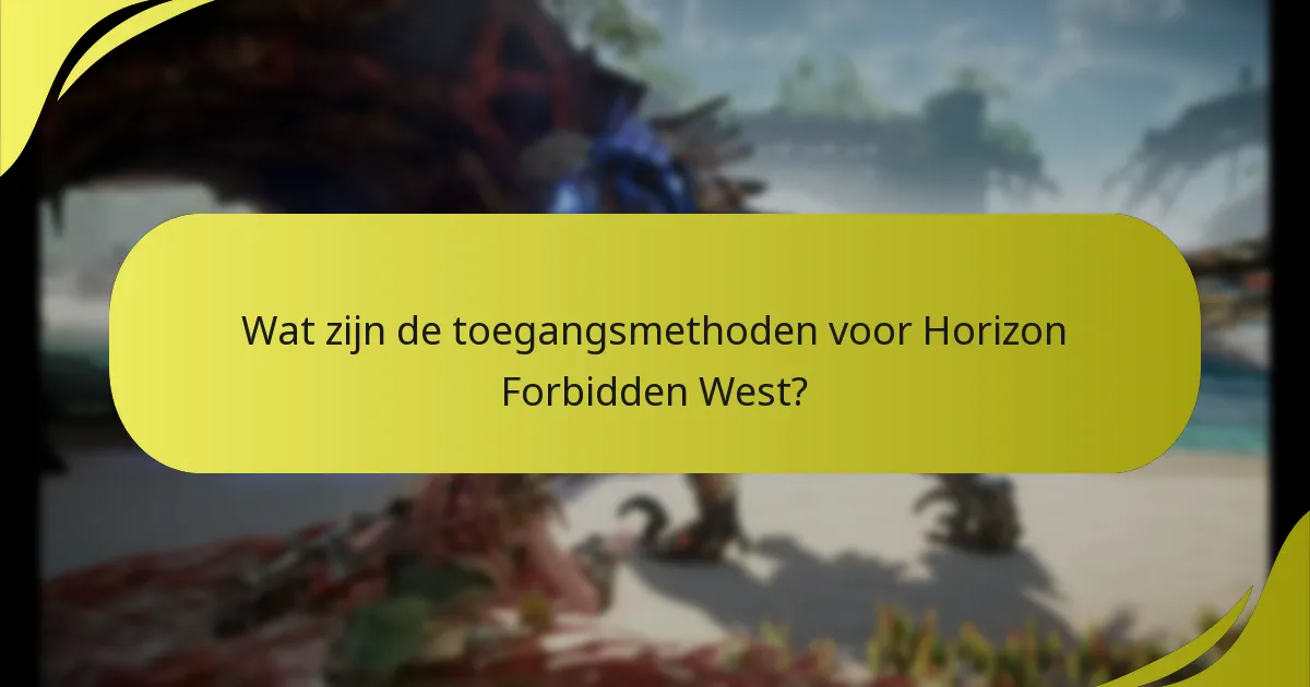 Welke accountinstellingen zijn belangrijk voor Horizon Forbidden West?
